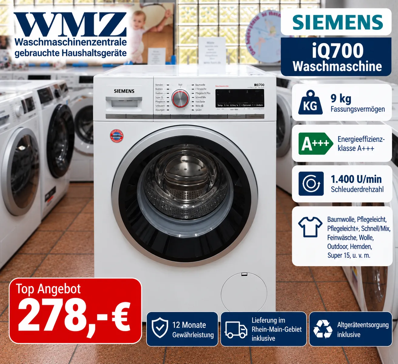 Waschmaschine Siemens WM14W5FCB