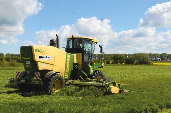 Maschine im Grünfutterernte-Einsatz