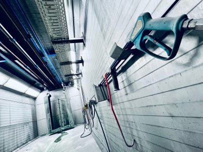 Washing line for aluminium parts