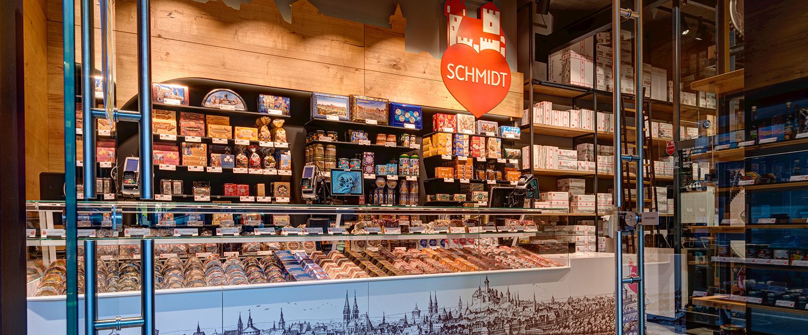 Filialverkauf mit Lebkuchen-Schmidt Produkten