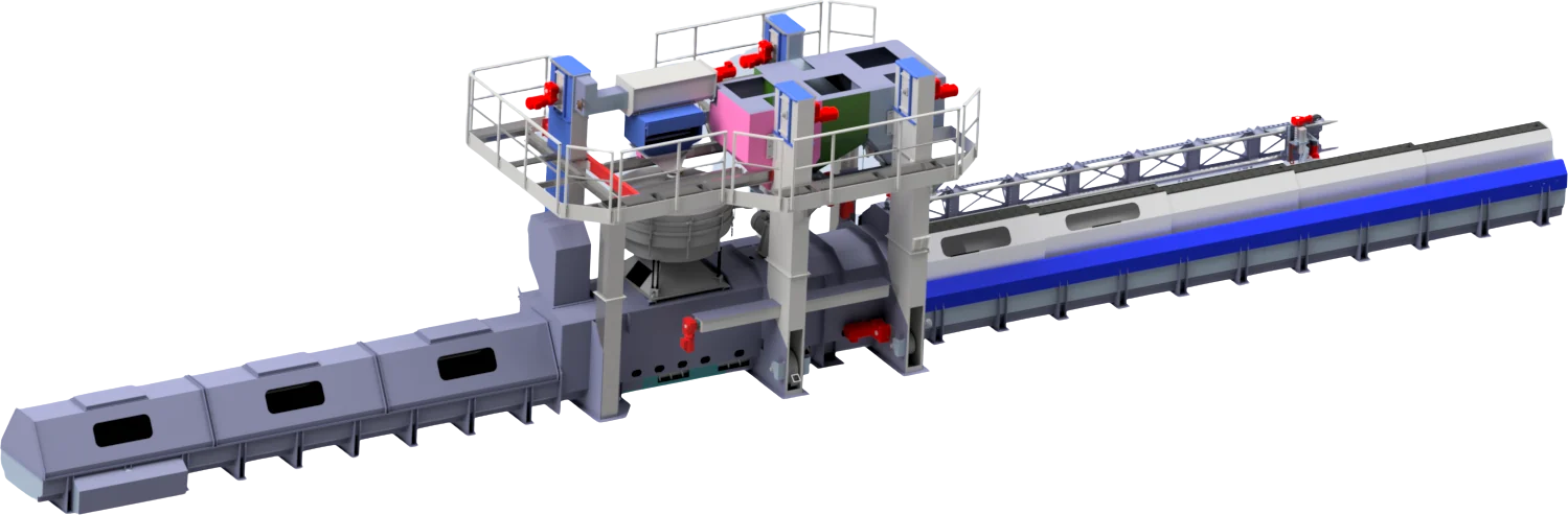 Sondermaschine — Shot-Peening-Anlage mit Bühne