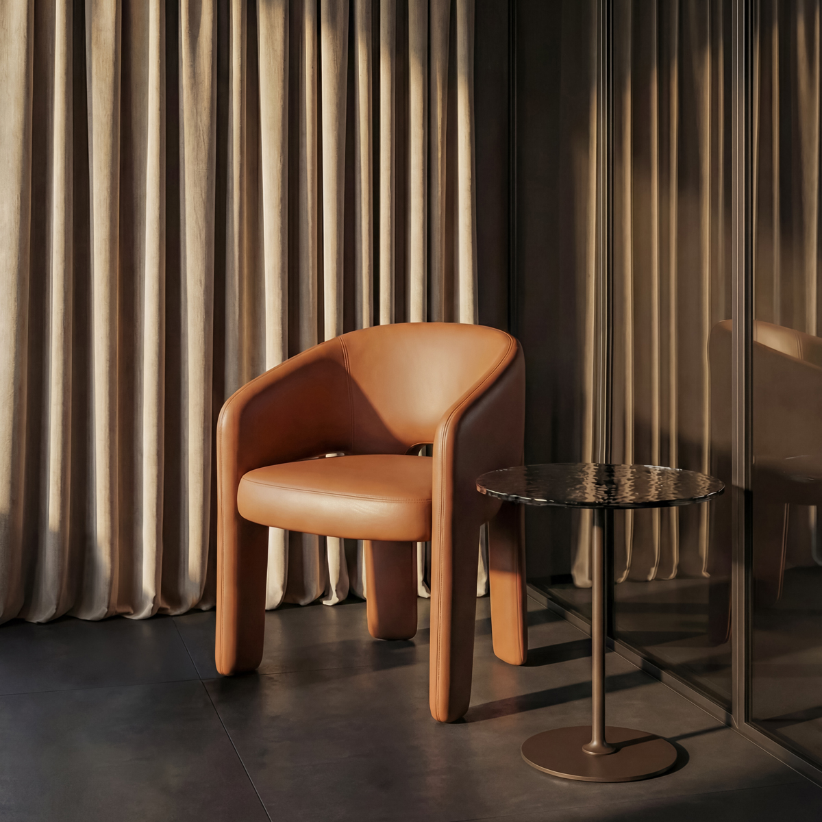 Lounge-Largo mit Leder