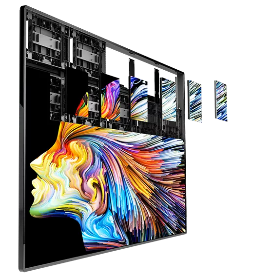 Struktur wandmontierter LED-Leinwände