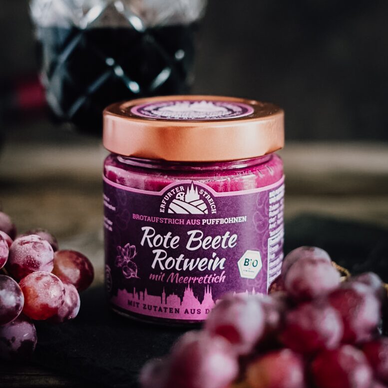 Bio Brotaufstrich „Rote Beete-Rotwein“ mit Meerrettich