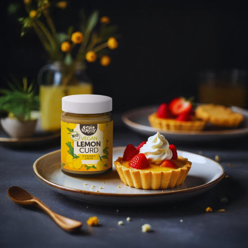Tartelette mit Lemon Curd und Erdbeeren