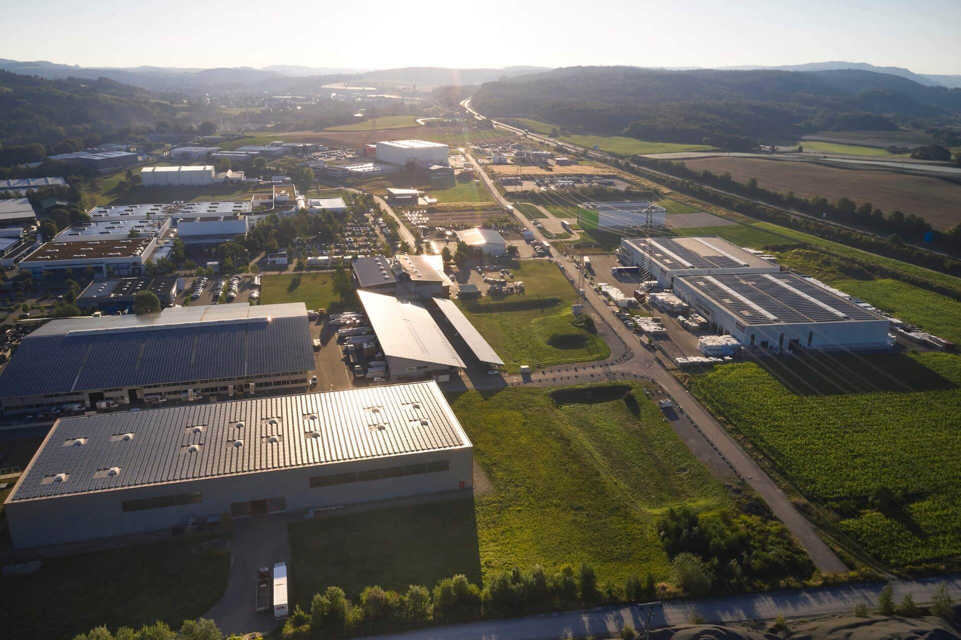 Referenz: Industriegebiet Hardt auf rekultivierter Fläche