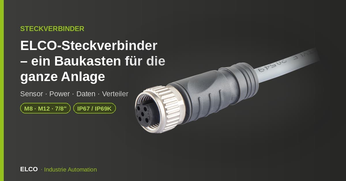 Steckverbinder-Baukasten M8, M12, 7/8 Zoll, RJ45