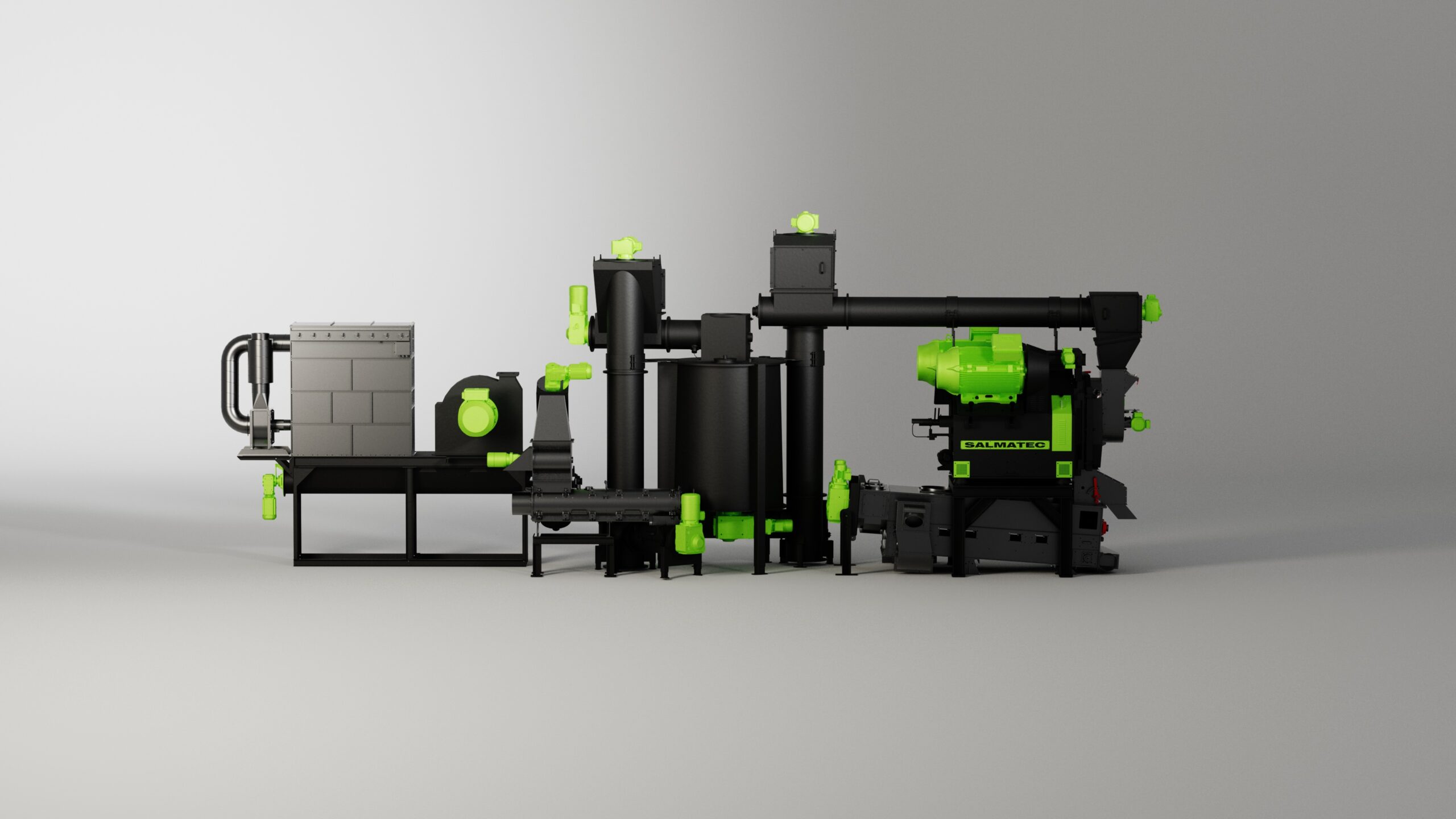 Compact pelletizing system