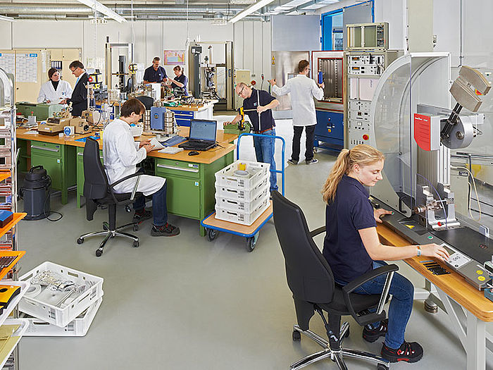 Testing room in the testing laboratory