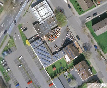 Luftaufnahme Firmensitz Essen (© Google)