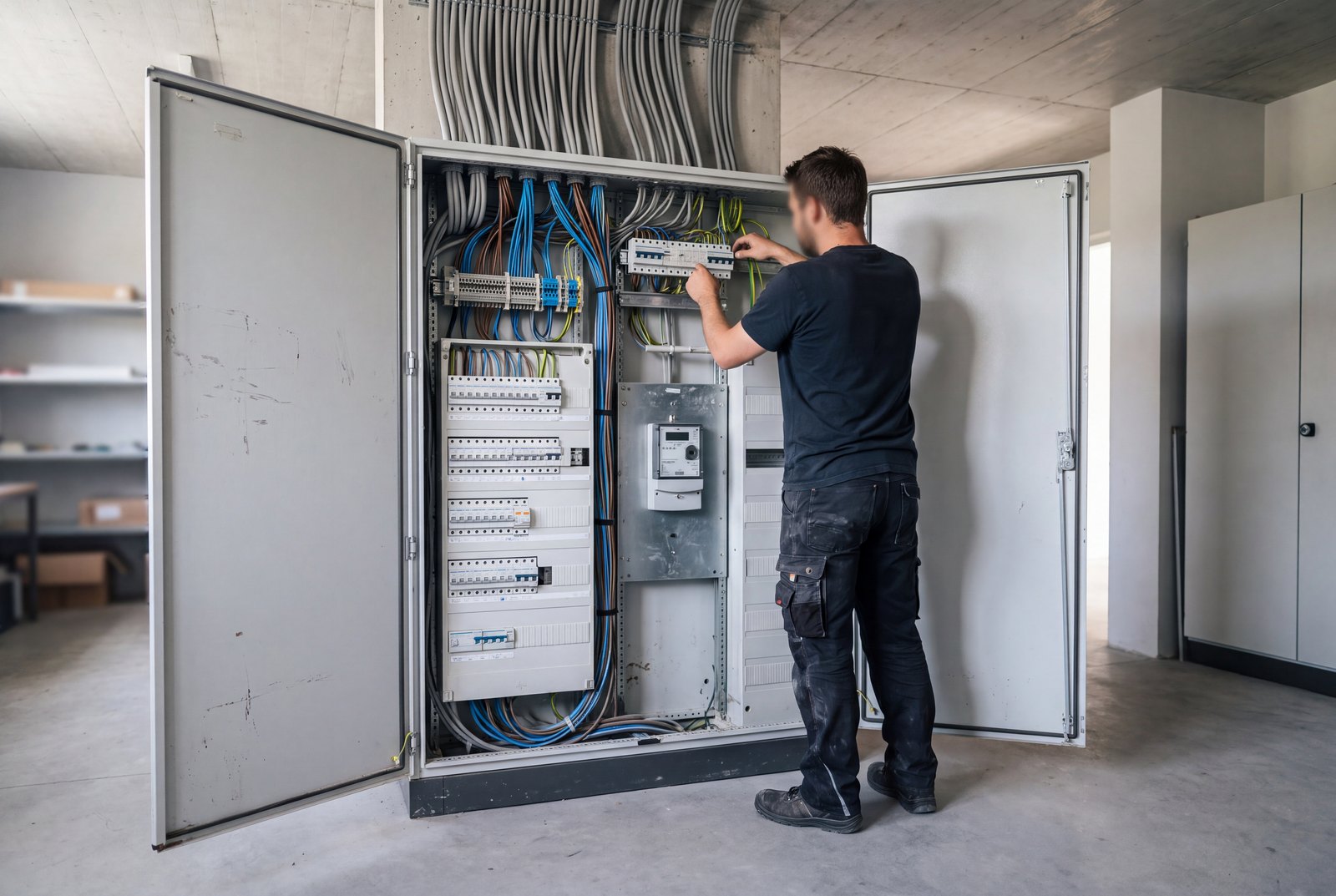 Elektroinstallation in einem Gewerbeobjekt