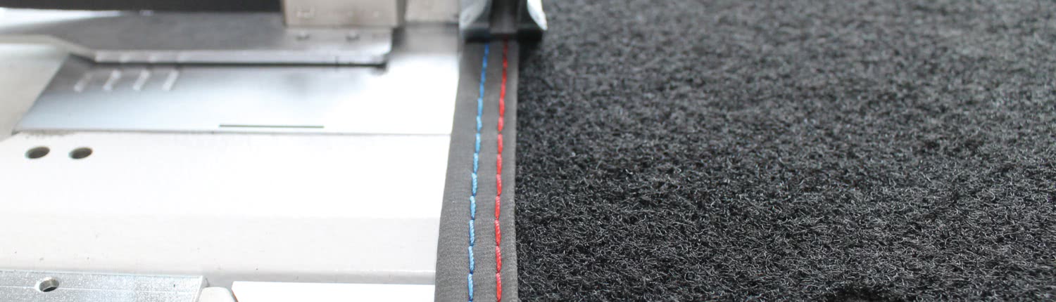 Textile Matte mit Doppelnaht