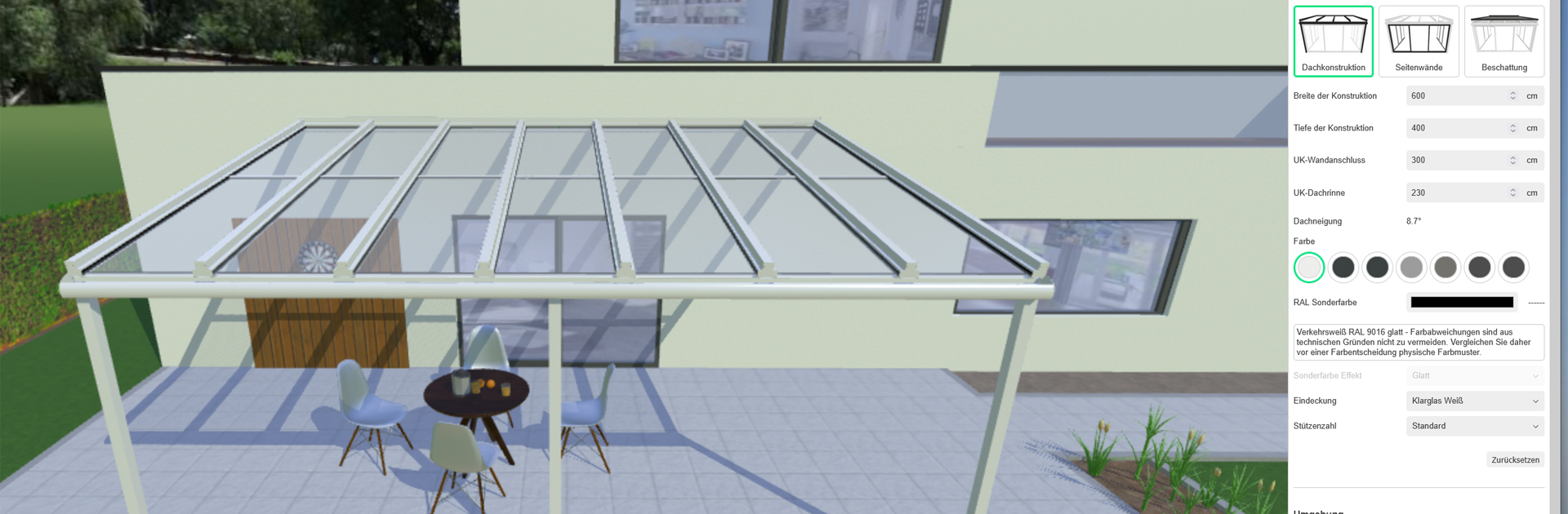 3D-gestalteter Wintergarten