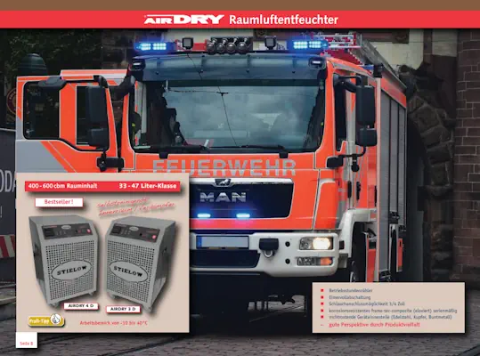 Luftentfeuchter-Programm für Feuerwehren
