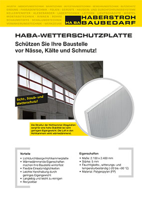 HABA Wetterschutzplatte