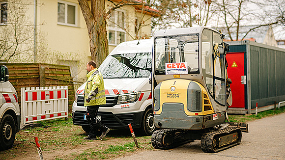 Baustelleneinsatz Energienetzbau