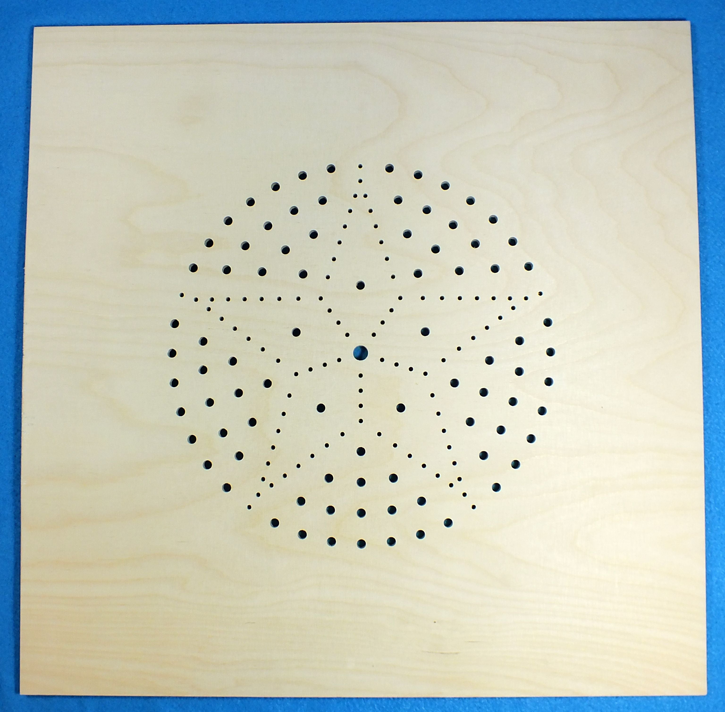 Holz Sitzplatte mit Lochmuster Stern
