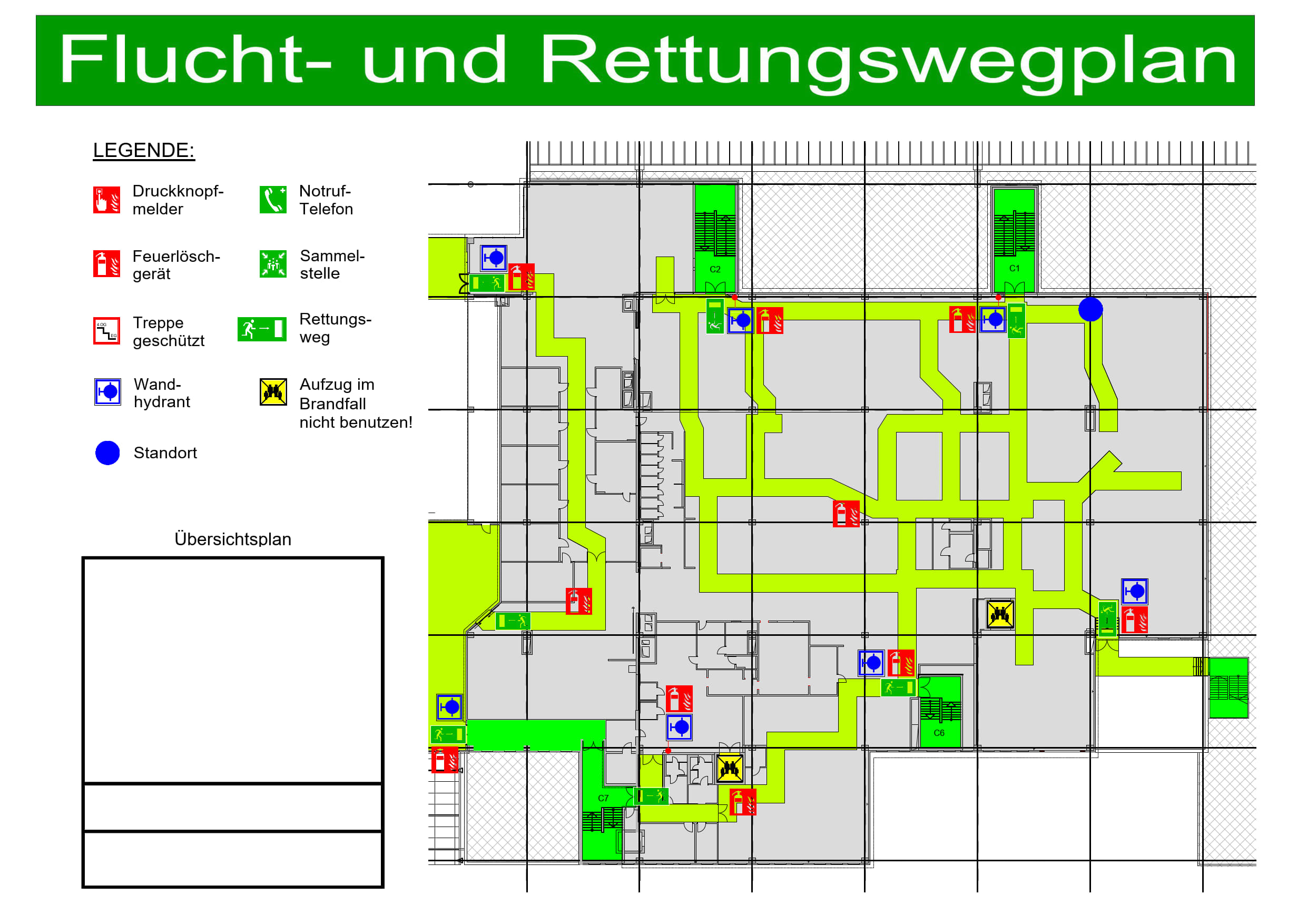 Grundrissplan Reinraumtechnik