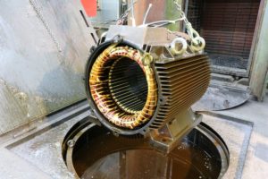 Neu gewickelter Stator
