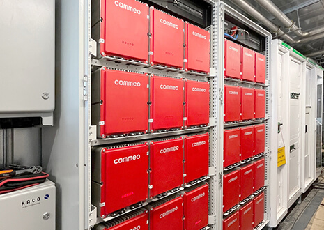 Commeo Batteriespeicher in der H2-Powerplant von WILO