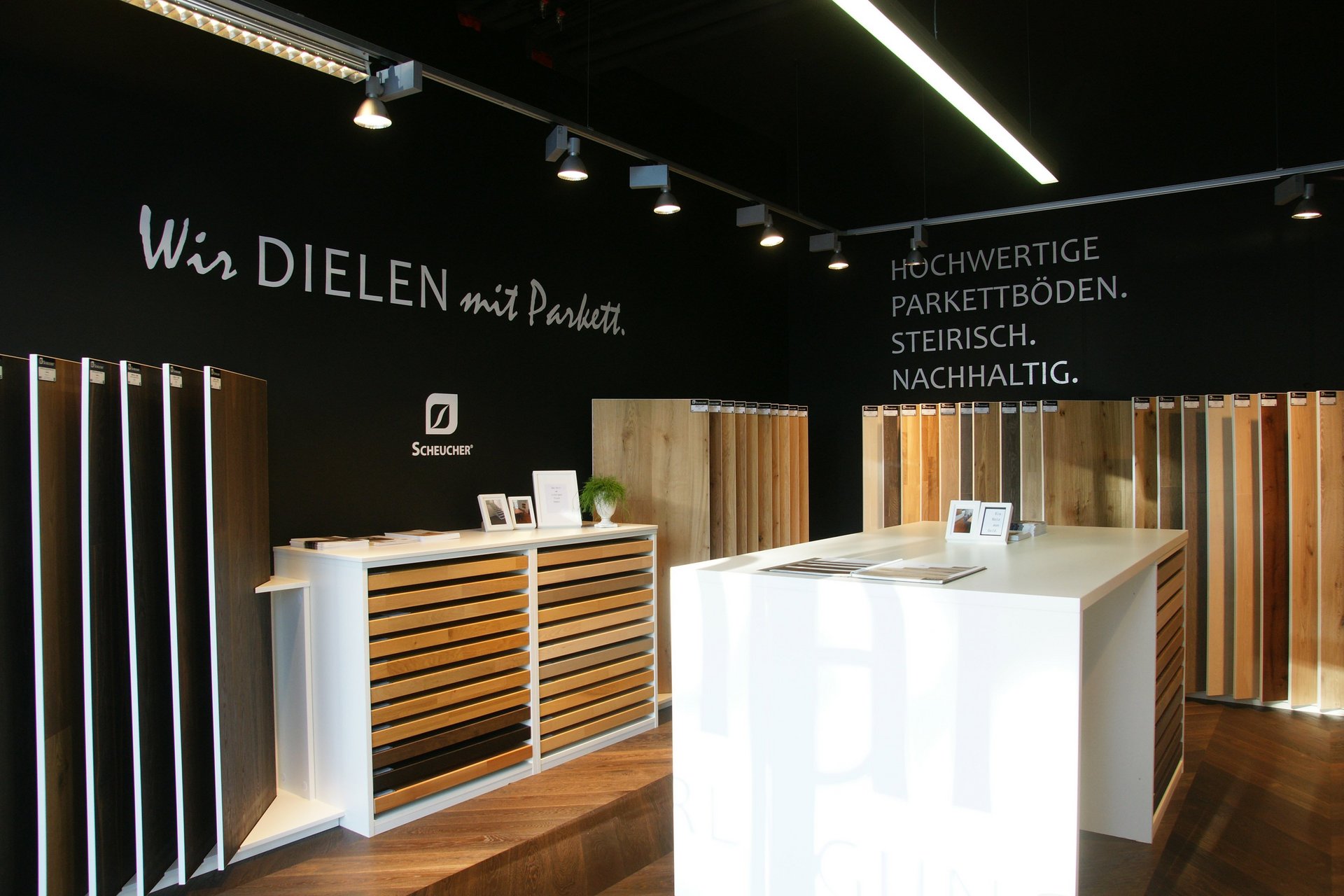 Ausstellungsraum für Parkett