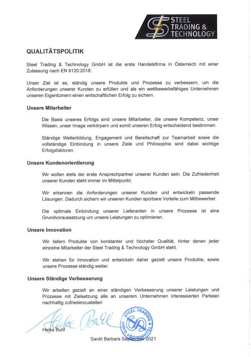 Zertifikate und Qualitätssicherung