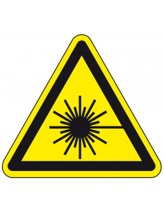 Waarschuwingssticker Laserstraal, ISO 7010, W004