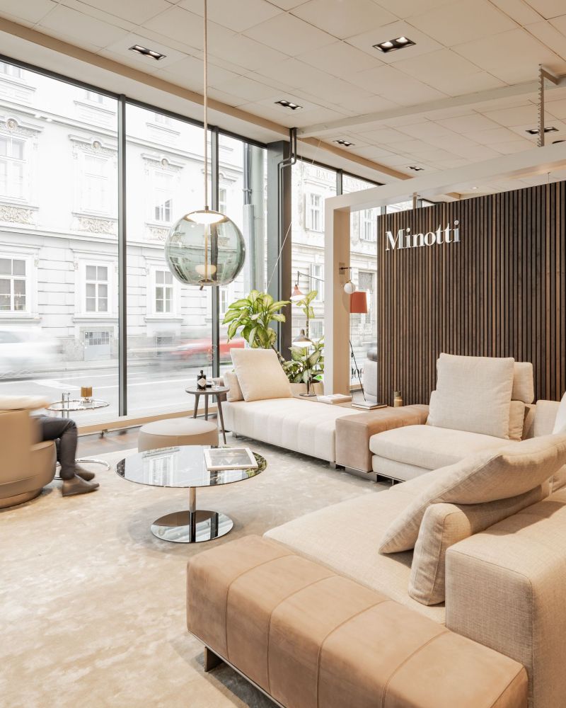 Minotti-Ausstellung im Showroom Graz