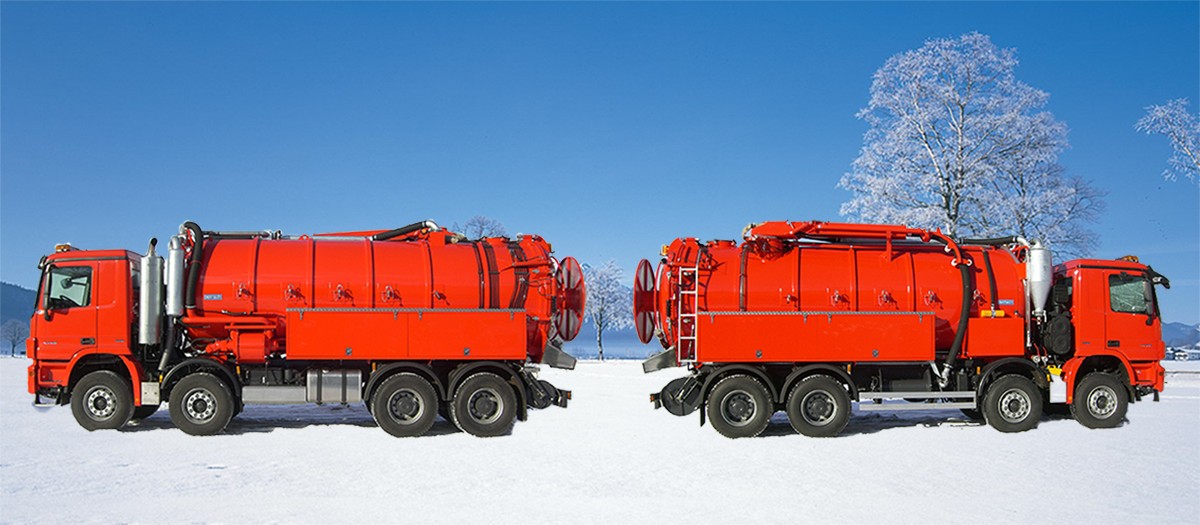 Saug- und Spülfahrzeug mit 13.000 Liter Tankvolumen