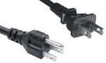 Power Supply Cord NEMA 1-15P / 5-15P mit IEC 60320 Steckdose