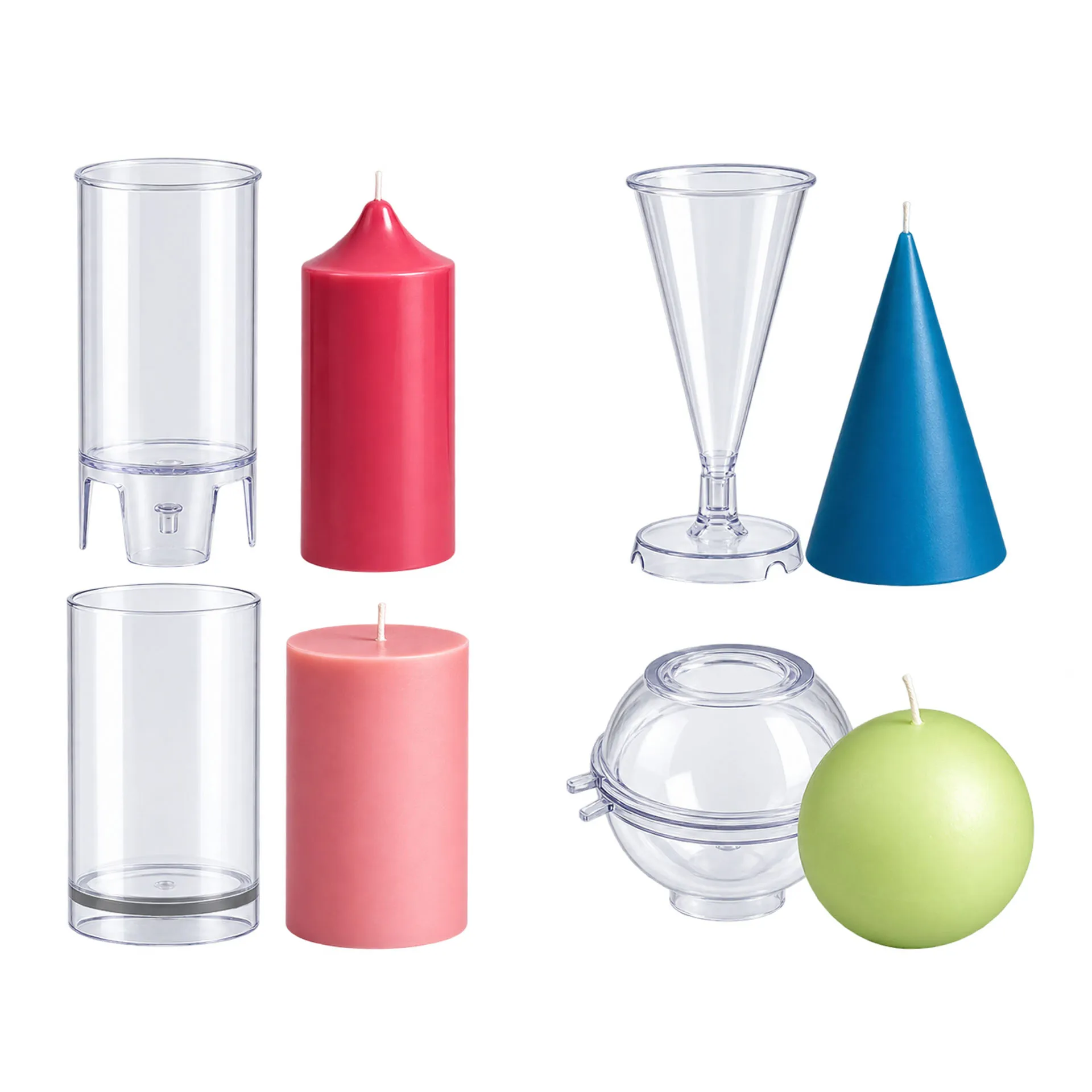 4-teiliges Kerzenformen-Set