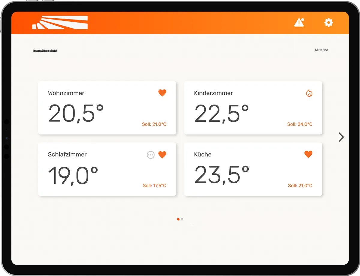 Beglau Smart Home Web-App (Raumübersicht)