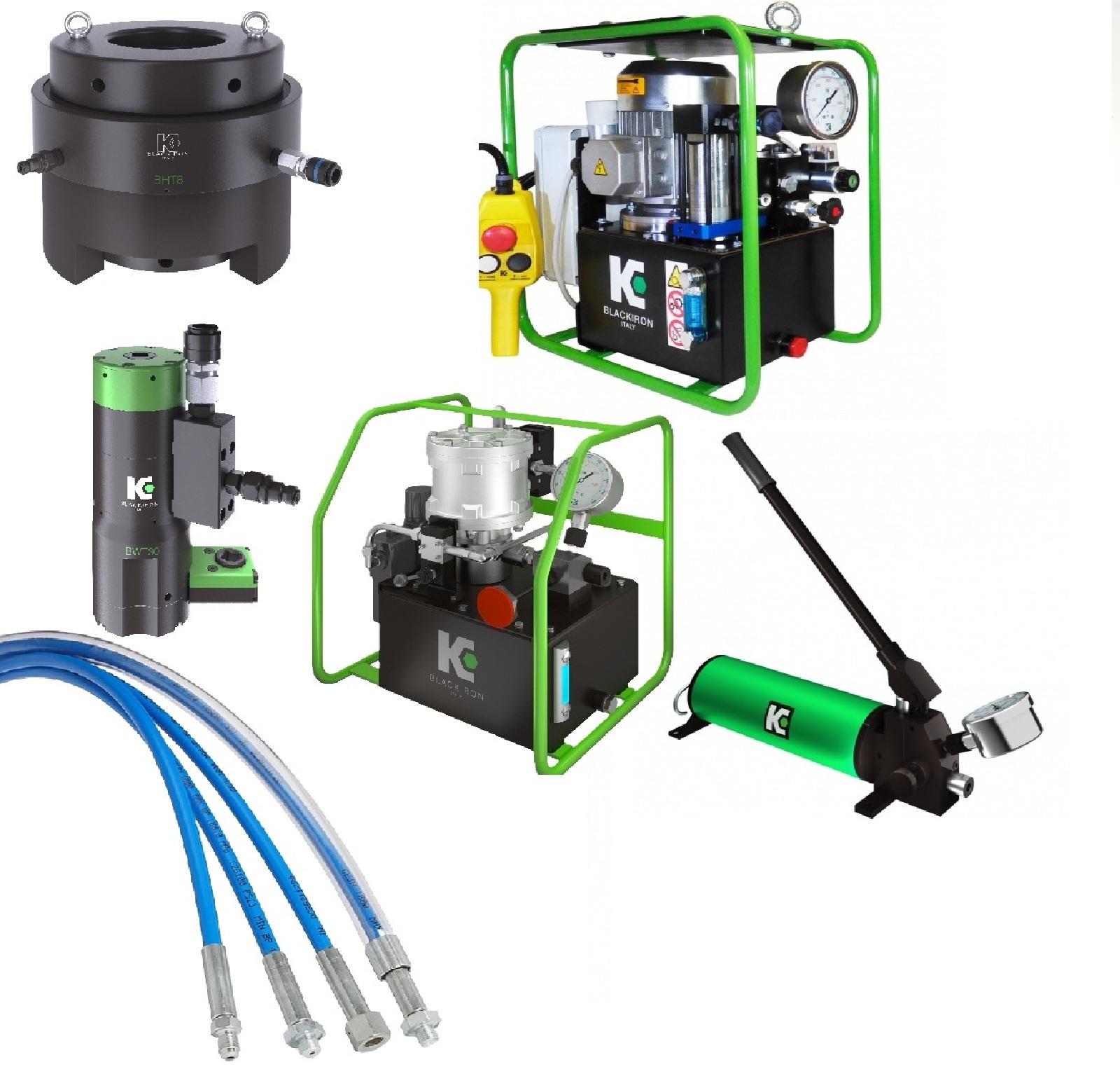 BlackIron Vorspannzylinder mit Handpumpe