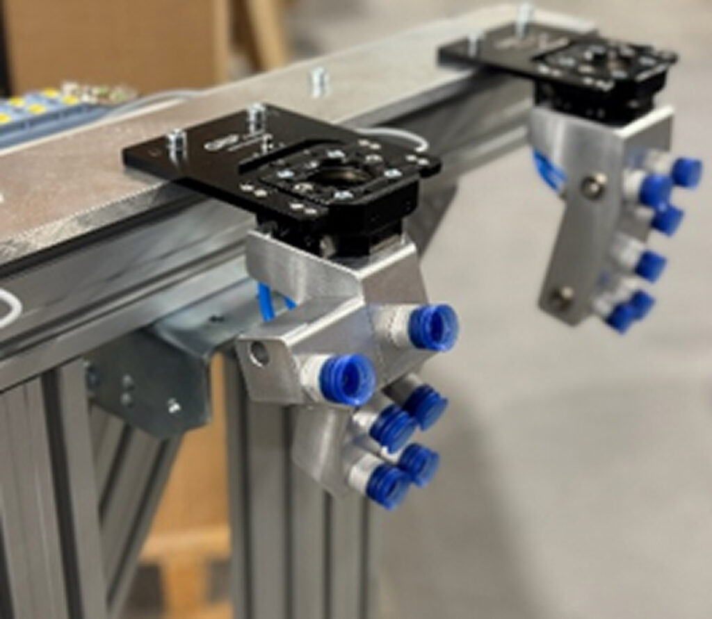 Interior view of the laser cleaning system