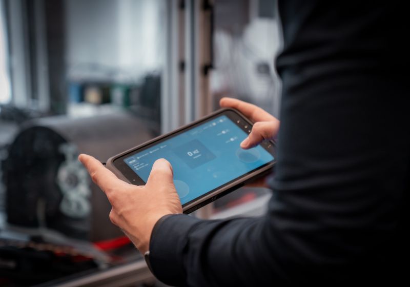 Prüfstand-Software auf Tablet