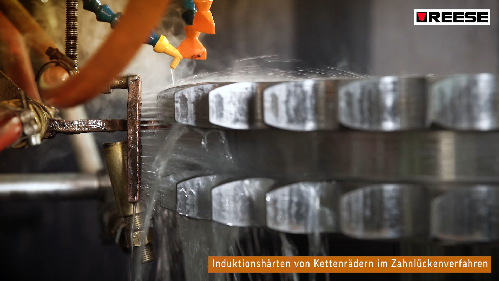 Induktiv gehärtete Kettenräder und Laufräder