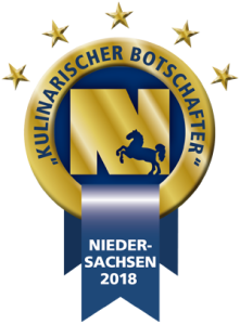 Seal "Culinary Ambassador of Lower Saxony 2018"