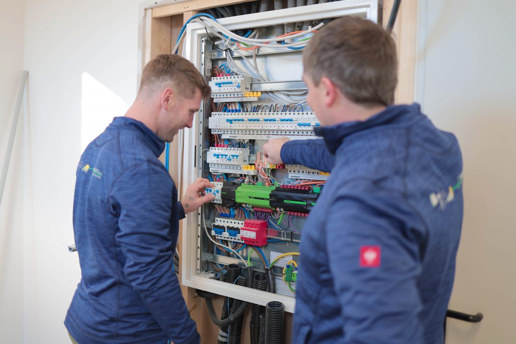 Elektroinstallation auf der Baustelle