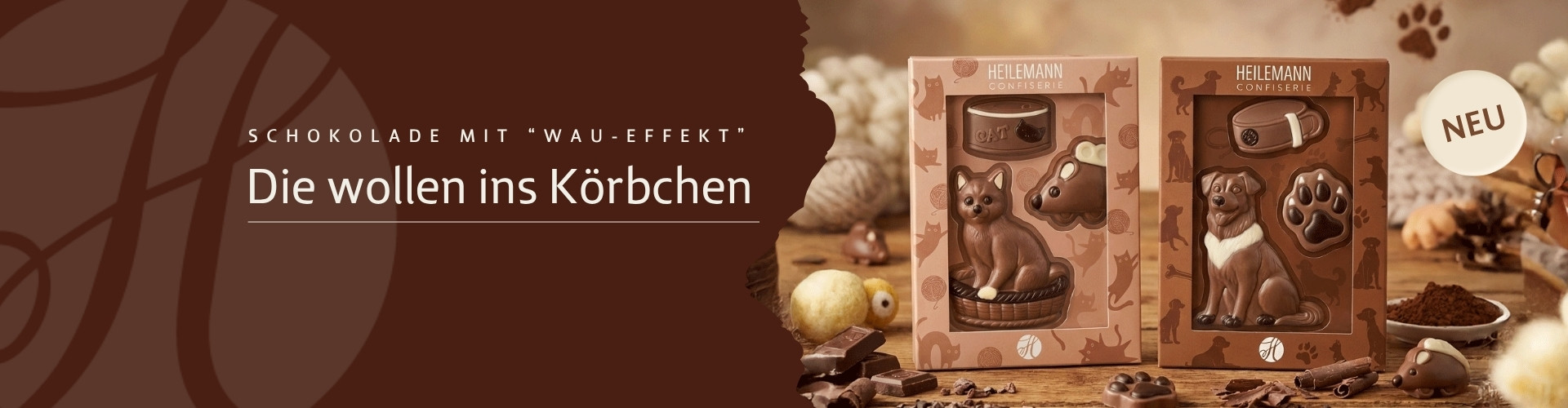 Schoko-Figuren Hund & Katze (Geschenkpackung 70 g)