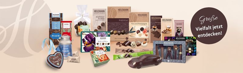 Produktvielfalt Pralinen, Schokolade und Geschenke