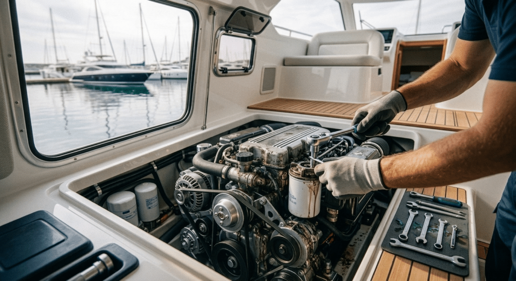 Bootsmotor-Service