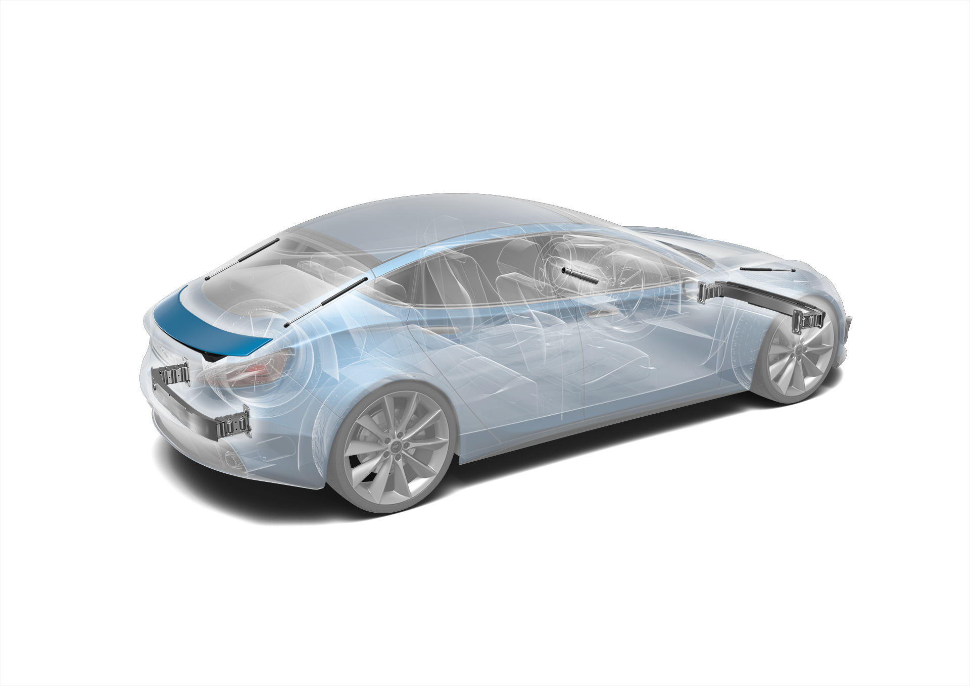Sportwagenmotiv – aktive Aerodynamik-Systeme