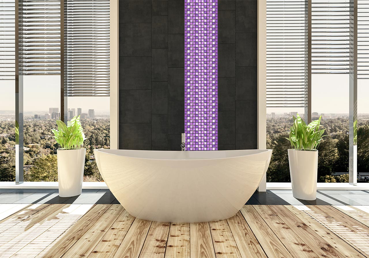 Badezimmer-Beleuchtung mit Leuchtmosaik