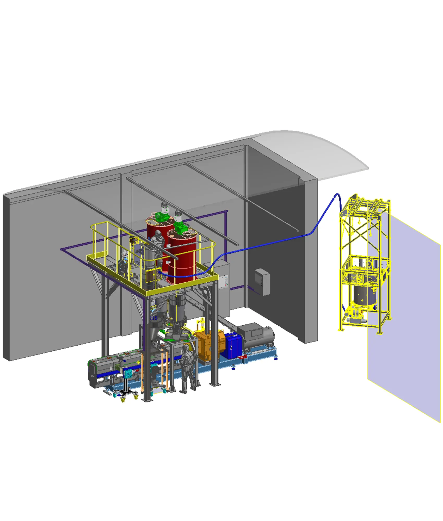 3D-Planung einer Lagersystemanlage