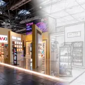 LED-Textilspannrahmen Messestand