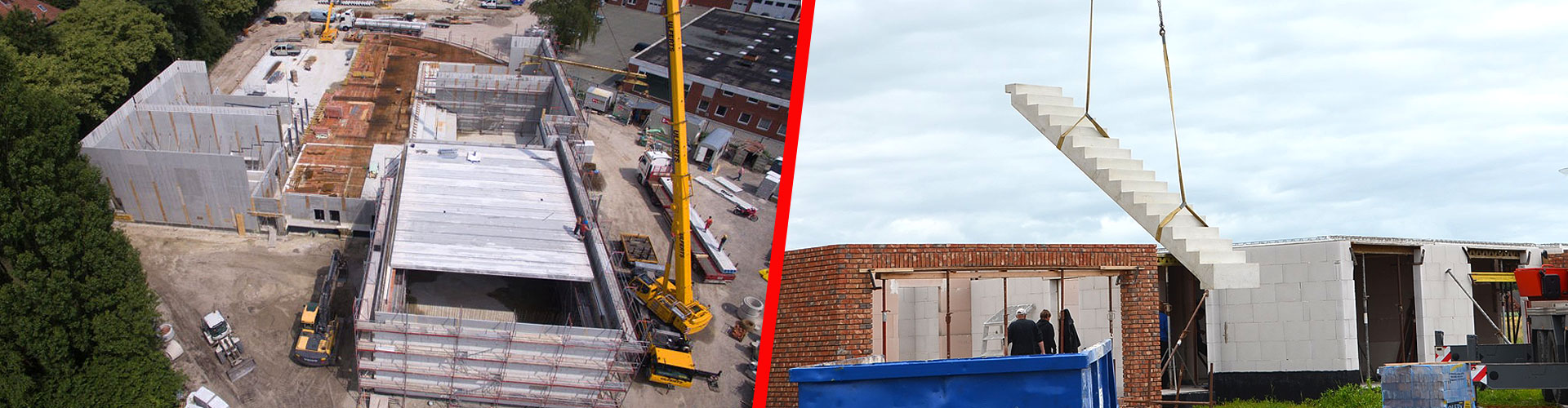 Produktion von Doppelwandelementen und Treppen