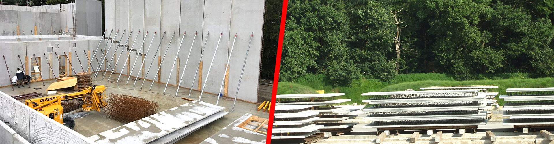Produktion von Doppelwandelementen