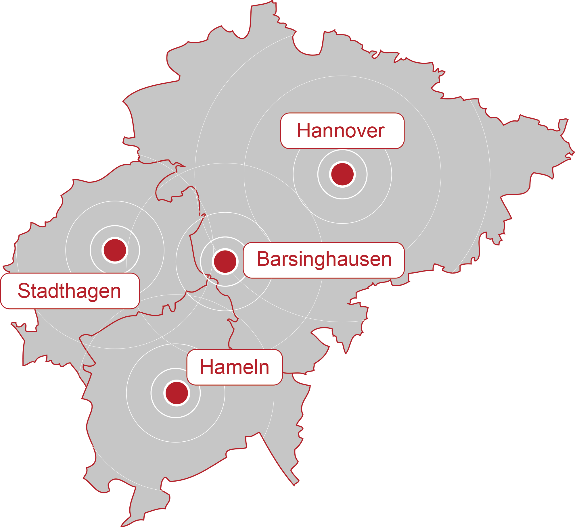 Einzugsgebiet im Raum Hannover