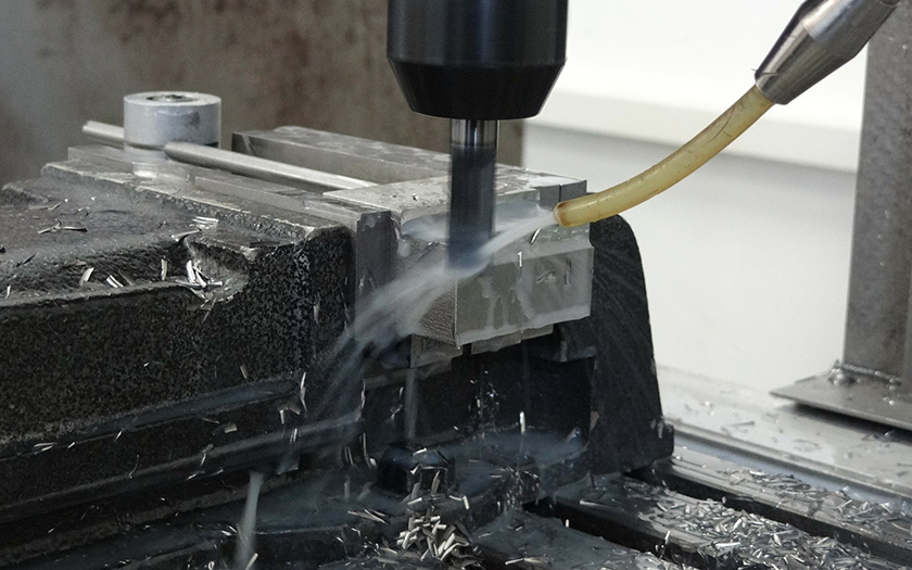 Gebohrtes Metallbauteil