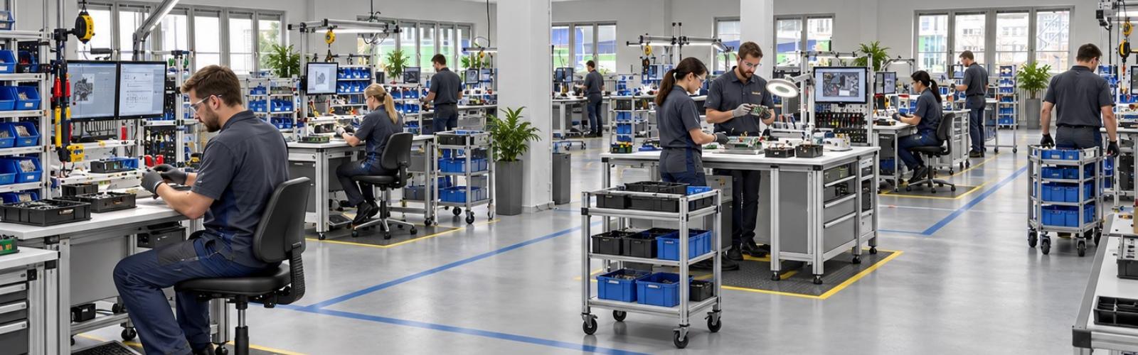 Ergonomische Industriearbeitsplätze